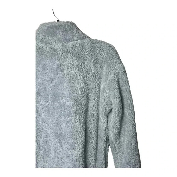 1614. PINK BY VICTORIA’S SECRET SHERPA FULL ZIP JACKET SIZE XSMALL GRAY IN COLOR - Picture 9 of 11